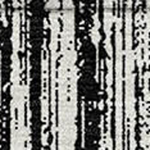 HomeRoots 5' Black and Ivory Striped Area Rug - Durable, Washable Design for Indoor and Outdoor Spaces 10' X 14' 585471