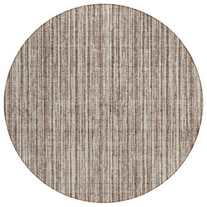 HomeRoots 5' Striped Indoor Outdoor Area Rug - Durable, Washable, Low-Maintenance, Perfect for Any Space 8' Round 585474