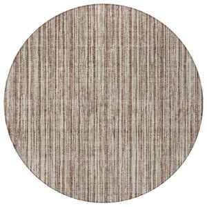 HomeRoots 5' Striped Indoor Outdoor Area Rug - Durable, Washable, Low-Maintenance, Perfect for Any Space 8' Round 585474