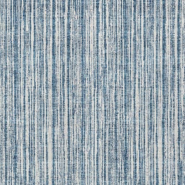 HomeRoots 5' Blue and Ivory Striped Washable Area Rug – Durable, Stylish, Indoor/Outdoor for High-Traffic Spaces 5' X 8' 585479