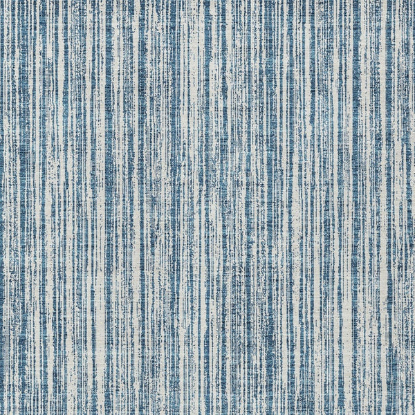 HomeRoots 5' Blue and Ivory Striped Washable Area Rug – Durable, Stylish, Indoor/Outdoor for High-Traffic Spaces 8' X 10' 585481