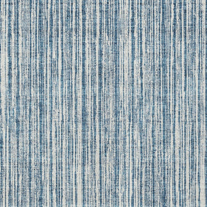 HomeRoots 5' Blue and Ivory Striped Washable Area Rug – Durable, Stylish, Indoor/Outdoor for High-Traffic Spaces 10' X 14' 585483
