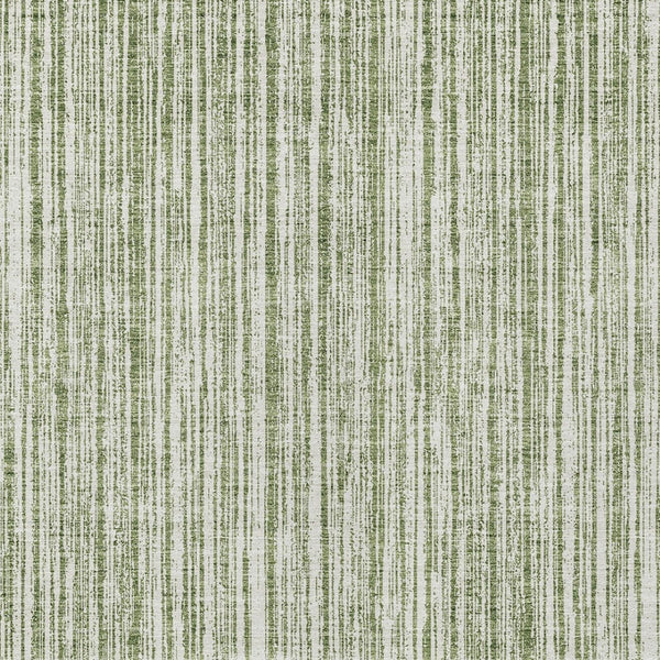 HomeRoots 5' Striped Indoor Outdoor Area Rug - Coastal Green and Ivory Design, Durable & Machine Washable 10' X 14' 585489