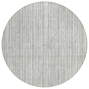 HomeRoots 5' Stylish Gray and Silver Striped Area Rug - Durable, Washable, Perfect for Indoor or Outdoor Spaces 8' Round 585492