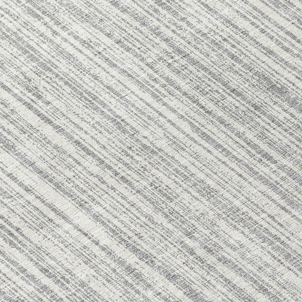 HomeRoots 5' Stylish Gray and Silver Striped Area Rug - Durable, Washable, Perfect for Indoor or Outdoor Spaces 8' Round 585492