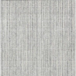 HomeRoots 9' Gray and Silver Striped Washable Area Rug – Durable Indoor/Outdoor Design for Stylish Spaces 9' X 12' 585494