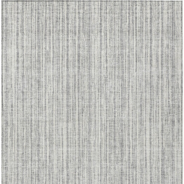 HomeRoots 9' Gray and Silver Striped Washable Area Rug – Durable Indoor/Outdoor Design for Stylish Spaces 9' X 12' 585494