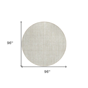 HomeRoots 5' Striped Indoor Outdoor Area Rug – Durable, Washable, Stain-Resistant for High-Traffic Spaces 8' Round 585498