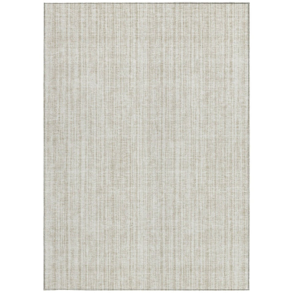HomeRoots 5' Striped Indoor Outdoor Area Rug – Durable, Washable, Stain-Resistant for High-Traffic Spaces 8' X 10' 585499