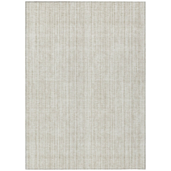 HomeRoots 5' Striped Indoor Outdoor Area Rug – Durable, Washable, Stain-Resistant for High-Traffic Spaces 8' X 10' 585499