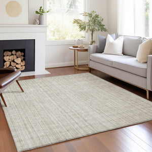 HomeRoots 5' Striped Indoor Outdoor Area Rug – Durable, Washable, Stain-Resistant for High-Traffic Spaces 10' X 14' 585501