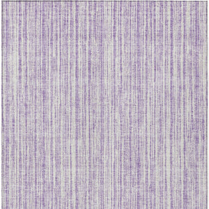 HomeRoots 5' Striped Lavender and Ivory Indoor Outdoor Area Rug – Stylish, Washable, and Versatile for All Spaces 8' X 10' 585505