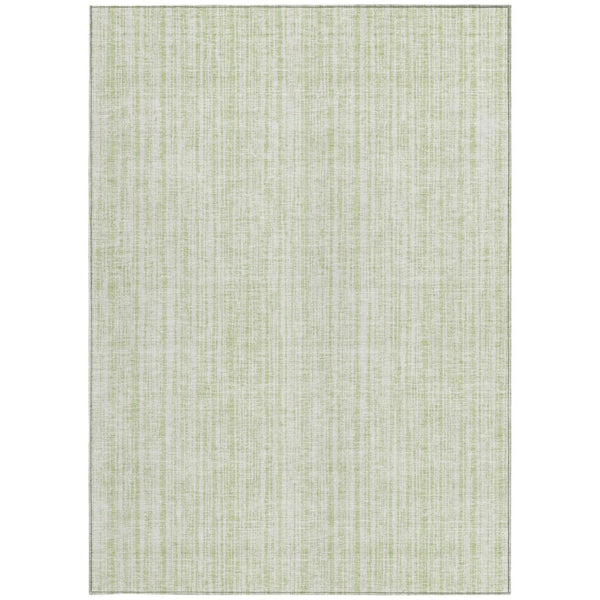 HomeRoots 5' Coastal-Inspired Mint Green and Ivory Striped Washable Area Rug for Indoor and Outdoor Use 5' X 8' 585509