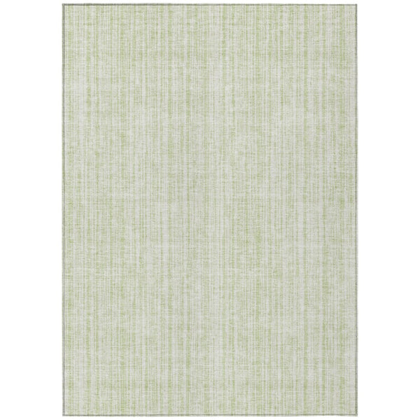 HomeRoots 5' Coastal-Inspired Mint Green and Ivory Striped Washable Area Rug for Indoor and Outdoor Use 5' X 8' 585509