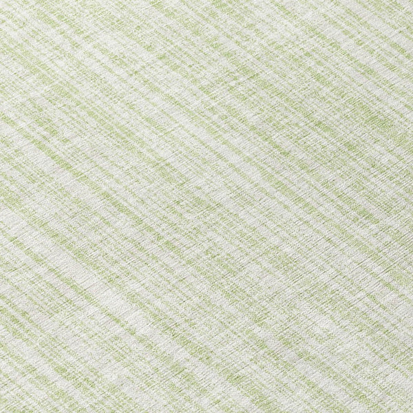 HomeRoots 5' Coastal-Inspired Mint Green and Ivory Striped Washable Area Rug for Indoor and Outdoor Use 8' Round 585510