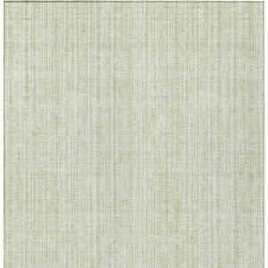 HomeRoots 5' Coastal-Inspired Mint Green and Ivory Striped Washable Area Rug for Indoor and Outdoor Use 10' X 14' 585513