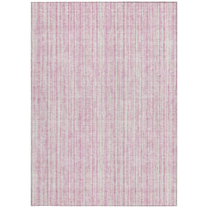 HomeRoots 5' Pink and Ivory Striped Area Rug – Durable, Machine-Washable Indoor/Outdoor Decor for Any Space 5' X 8' 585515