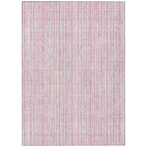 HomeRoots 9' Pink and Ivory Striped Washable Area Rug - Durable, Stylish, Perfect for Indoor and Outdoor Spaces 9' X 12' 585518