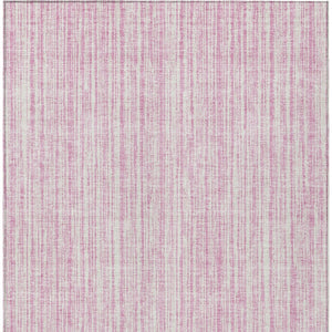 HomeRoots 5' Pink and Ivory Striped Area Rug – Durable, Machine-Washable Indoor/Outdoor Decor for Any Space 10' X 14' 585519