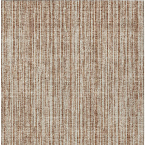 HomeRoots 5' Bright Orange and Beige Striped Indoor-Outdoor Area Rug – Durable, Washable, and Stylish! 5' X 8' 585521