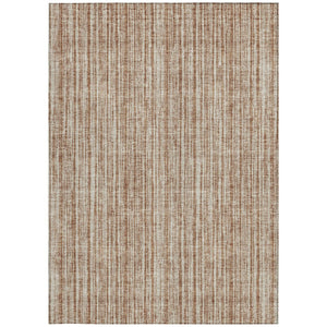 HomeRoots 5' Bright Orange and Beige Striped Indoor-Outdoor Area Rug – Durable, Washable, and Stylish! 10' X 14' 585525