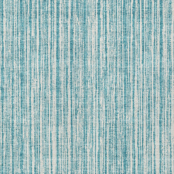 HomeRoots 5' Stylish Teal Blue and Ivory Striped Washable Rug for Indoor and Outdoor Spaces, Durable Design 5' X 8' 585527