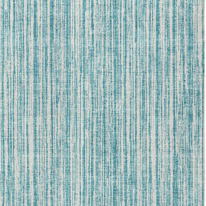 HomeRoots 5' Stylish Teal Blue and Ivory Striped Washable Rug for Indoor and Outdoor Spaces, Durable Design 8' X 10' 585529