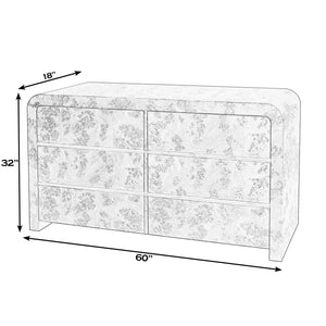 Butler Specialty Butler Cora 60.5 In. W Mappa Burl Wood 6 Drawer Dresser – Elegant Storage Solution For Any Space Light Brown Mixed Wood,Mdf,Mappa Burl Veneer 5855444-butler