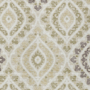 Homeroots 3' Beige Taupe Floral Washable Area Rug - Stylish Indoor Outdoor Design For Versatile Spaces 9' X 12' Polyester 585548