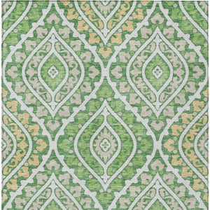 Homeroots 3' Beige Taupe Floral Washable Area Rug - Stylish Indoor Outdoor Design For Versatile Spaces 3' X 5' Polyester 585556