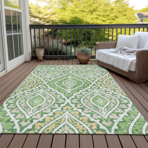 Homeroots 3' Beige Taupe Floral Washable Area Rug - Stylish Indoor Outdoor Design For Versatile Spaces 3' X 5' Polyester 585556