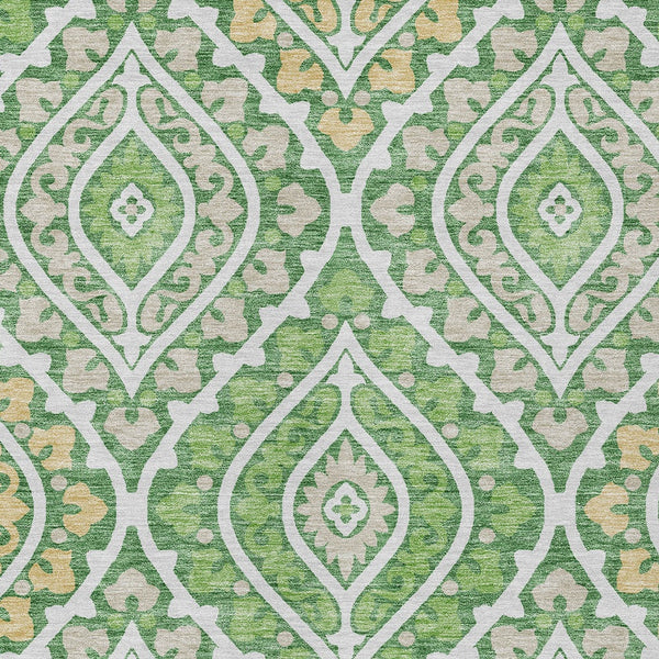 Homeroots 3' Beige Taupe Floral Washable Area Rug - Stylish Indoor Outdoor Design For Versatile Spaces 3' X 5' Polyester 585556