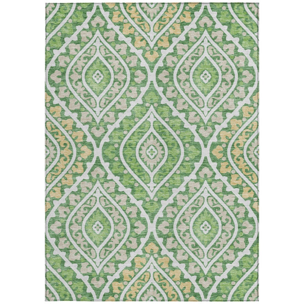 Homeroots 3' Beige Taupe Floral Washable Area Rug - Stylish Indoor Outdoor Design For Versatile Spaces 10' X 14' Polyester 585561
