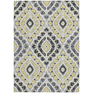 Homeroots 3' Beige Taupe Floral Washable Area Rug - Stylish Indoor Outdoor Design For Versatile Spaces 3' X 5' Polyester 585562