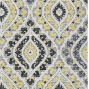 Homeroots 3' Beige Taupe Floral Washable Area Rug - Stylish Indoor Outdoor Design For Versatile Spaces 8' X 10' Polyester 585565