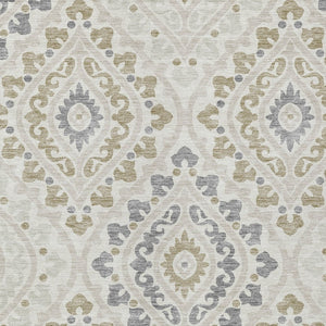 Homeroots 3' Beige Taupe Floral Washable Area Rug - Stylish Indoor Outdoor Design For Versatile Spaces 10' X 14' Polyester 585573