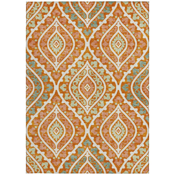 Homeroots 3' Beige Taupe Floral Washable Area Rug - Stylish Indoor Outdoor Design For Versatile Spaces 3' X 5' Polyester 585574