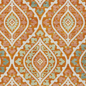 Homeroots 3' Beige Taupe Floral Washable Area Rug - Stylish Indoor Outdoor Design For Versatile Spaces 3' X 5' Polyester 585574