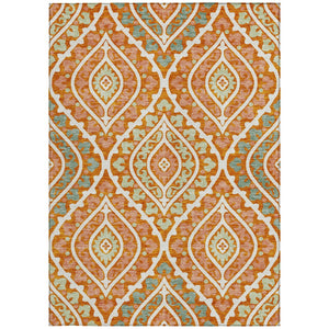 Homeroots 3' Beige Taupe Floral Washable Area Rug - Stylish Indoor Outdoor Design For Versatile Spaces 9' X 12' Polyester 585578