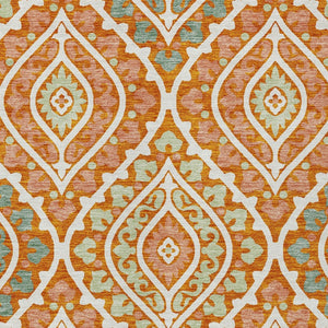 Homeroots 3' Beige Taupe Floral Washable Area Rug - Stylish Indoor Outdoor Design For Versatile Spaces 10' X 14' Polyester 585579