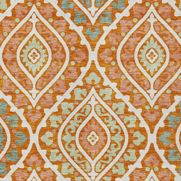 Homeroots 3' Beige Taupe Floral Washable Area Rug - Stylish Indoor Outdoor Design For Versatile Spaces 10' X 14' Polyester 585579