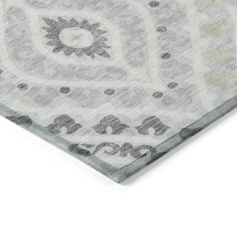Homeroots 3' Beige Taupe Floral Washable Area Rug - Stylish Indoor Outdoor Design For Versatile Spaces 3' X 5' Polyester 585586