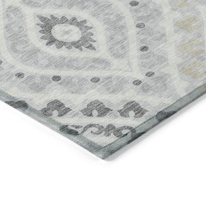 Homeroots 3' Beige Taupe Floral Washable Area Rug - Stylish Indoor Outdoor Design For Versatile Spaces 5' X 8' Polyester 585587