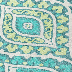 Homeroots 3' Beige Taupe Floral Washable Area Rug - Stylish Indoor Outdoor Design For Versatile Spaces 8' Round Polyester 585594