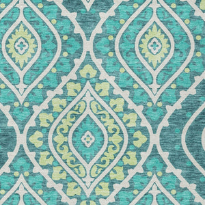 Homeroots 3' Beige Taupe Floral Washable Area Rug - Stylish Indoor Outdoor Design For Versatile Spaces 9' X 12' Polyester 585596