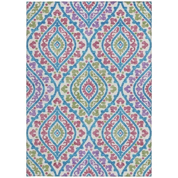 Homeroots 3' Beige Taupe Floral Washable Area Rug - Stylish Indoor Outdoor Design For Versatile Spaces 3' X 5' Polyester 585598