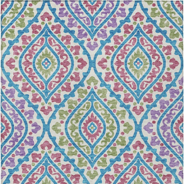 Homeroots 3' Beige Taupe Floral Washable Area Rug - Stylish Indoor Outdoor Design For Versatile Spaces 3' X 5' Polyester 585598