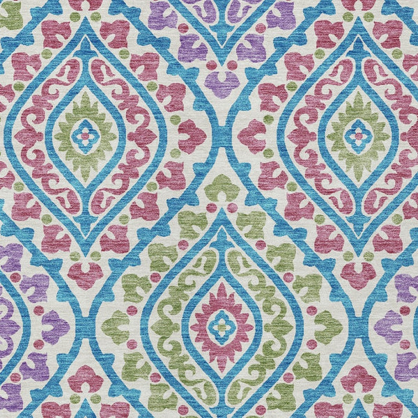 Homeroots 3' Beige Taupe Floral Washable Area Rug - Stylish Indoor Outdoor Design For Versatile Spaces 8' X 10' Polyester 585601