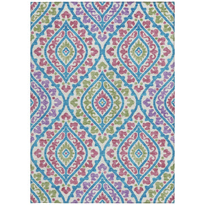 Homeroots 3' Beige Taupe Floral Washable Area Rug - Stylish Indoor Outdoor Design For Versatile Spaces 9' X 12' Polyester 585602