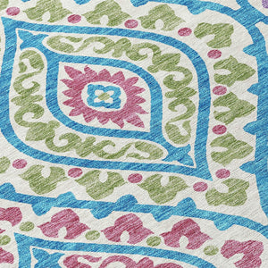 Homeroots 3' Beige Taupe Floral Washable Area Rug - Stylish Indoor Outdoor Design For Versatile Spaces 9' X 12' Polyester 585602